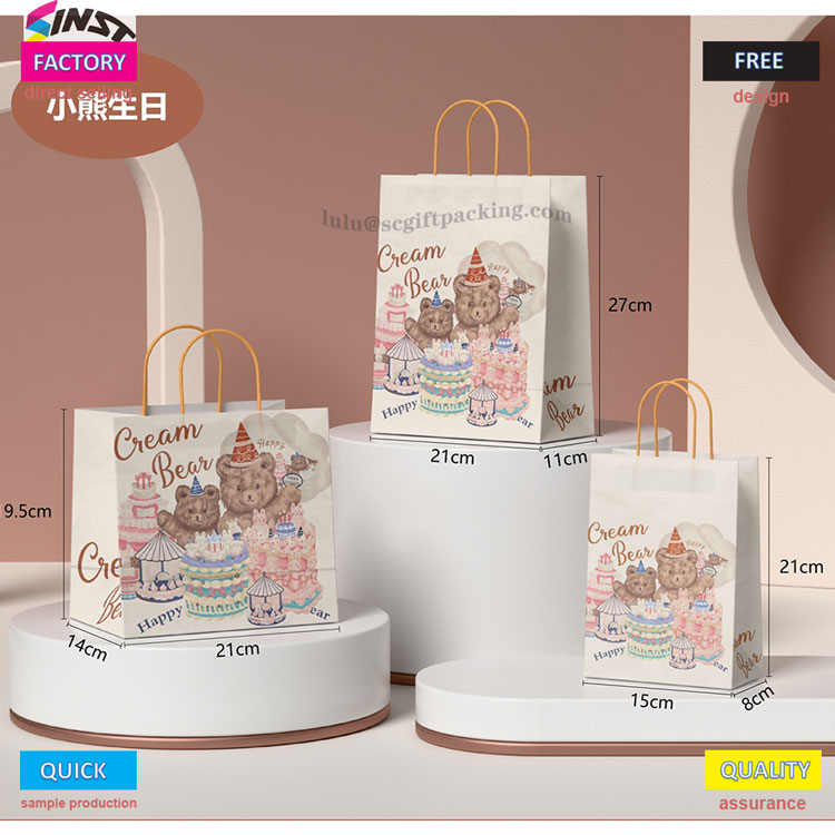 Bolsa de presente de aniversário simples e atenciosa traz alegria