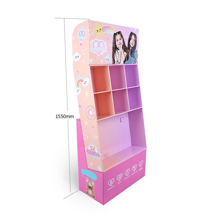 Hair circle cardboard display rack