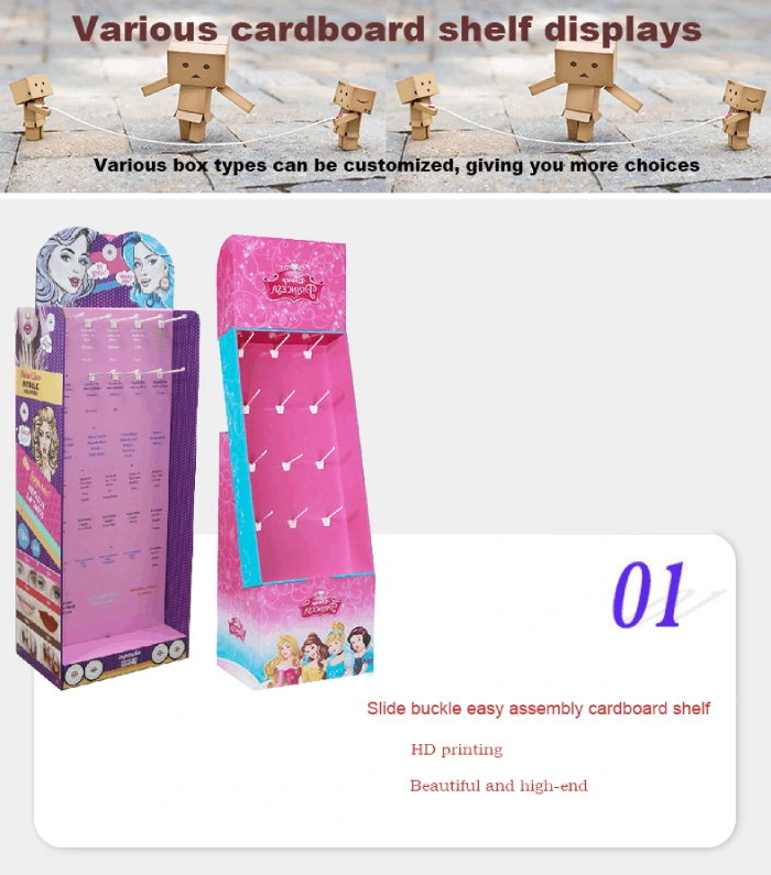 Multi-level corrugated cardboard retail display for packaged candy