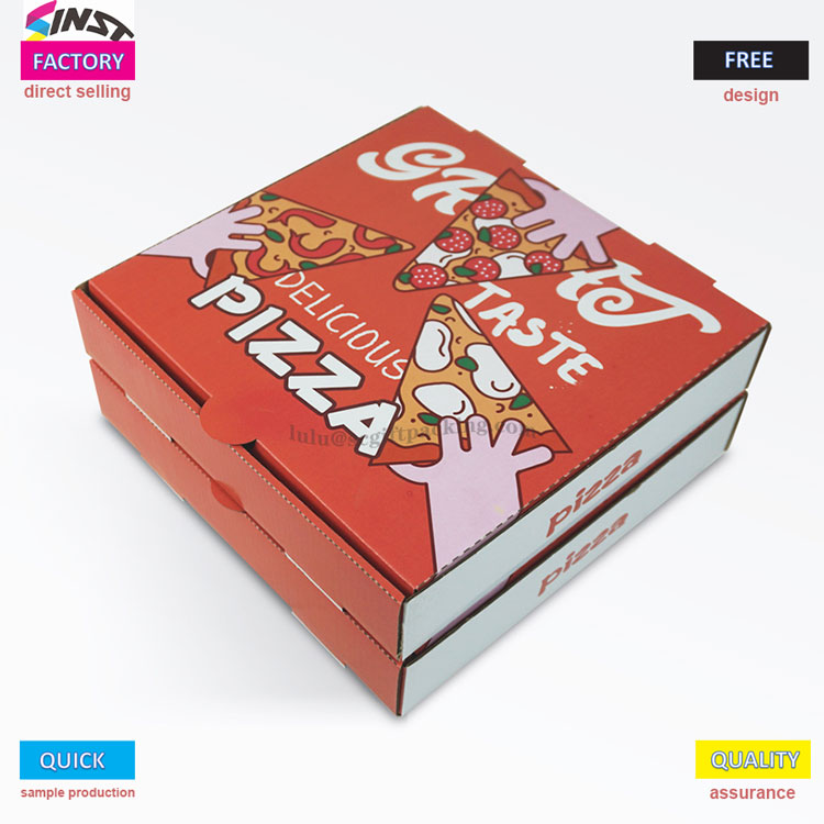 Caixa de pizza de pizza de couro grosso vermelho